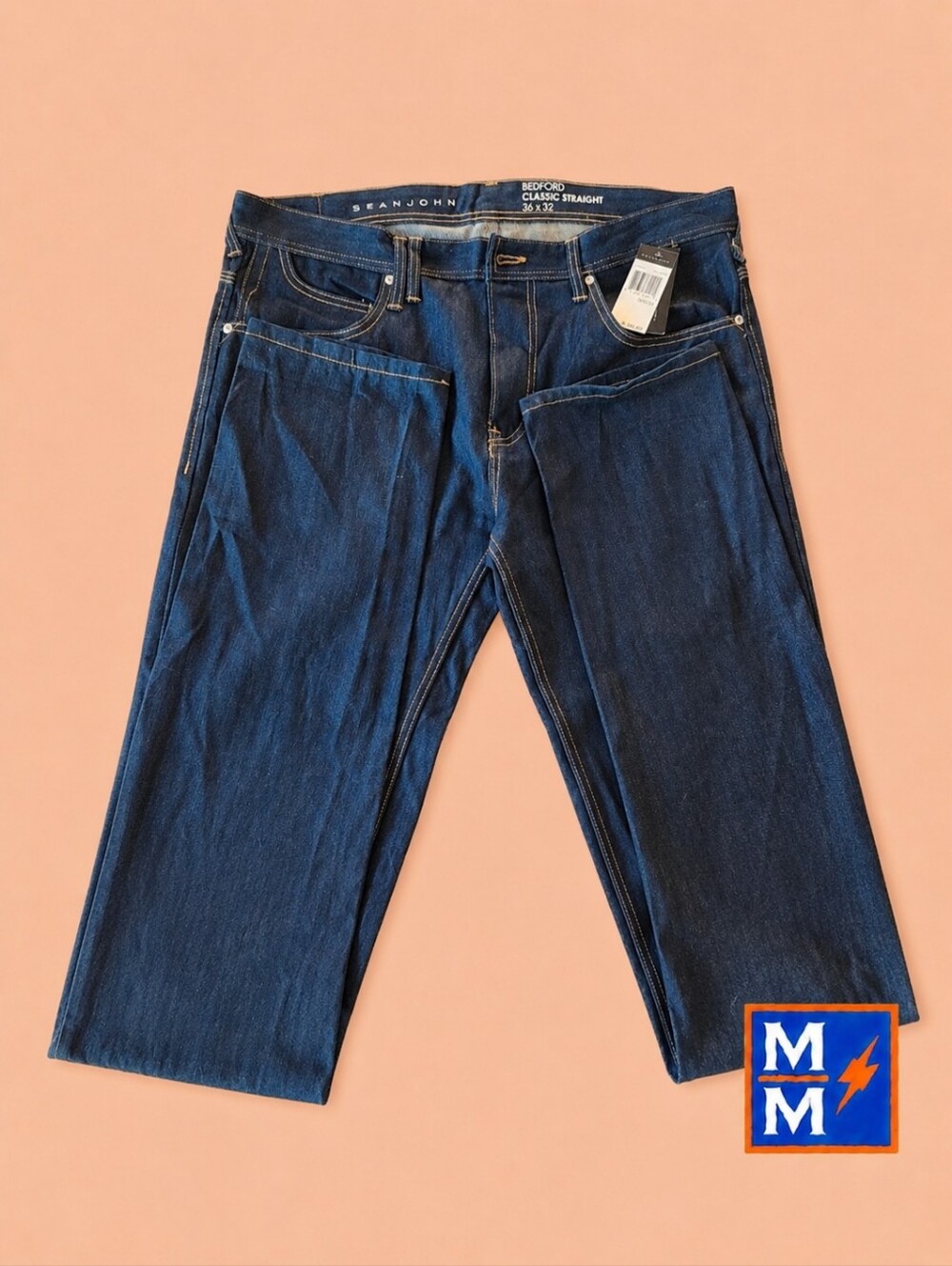 Sean John Bedford Classic Straight Men's Jeans - Dark Blue. Size 36/32. NWT